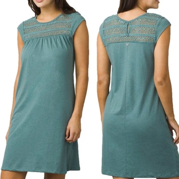 PRANA Crochet Lace Detail Casual Dress - Picture 1 of 11